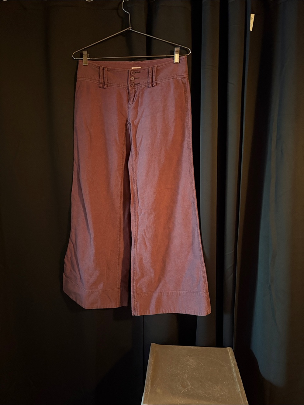 Free People Wide-Leg Jeans in Mauve Rose